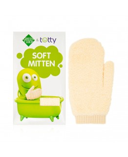 Детская мягкая варежка Green Fiber & Totty, бежевая
