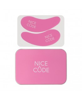 Многоразовые патчи для глаз Nice Code, розовые, в футляре, 2 шт.