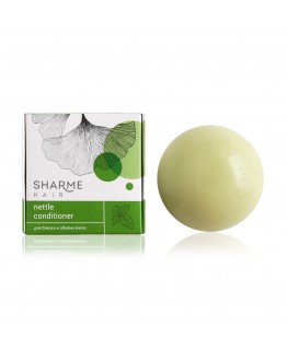 Натуральный твердый кондиционер Sharme Hair Nettle с экстрактом крапивы для блеска и объема волос, 45 г