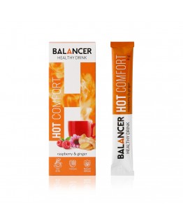 Горячий напиток для иммунитета BALANCER HOT COMFORT со вкусом «Малина-имбирь», 10 стиков