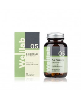 БАД с витамином С и биофлавоноидами Welllab C-COMPLEX, 60 капсул