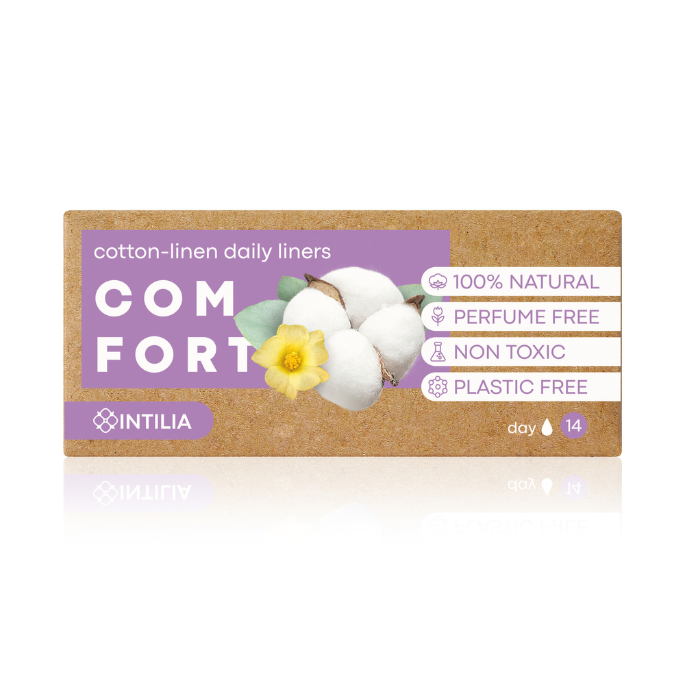 Щоденні бавовняні жіночі прокладки INTILIA, 14 штук