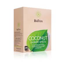 Пластины для стирки деликатных тканей BioTrim COCONUT, 38 шт.